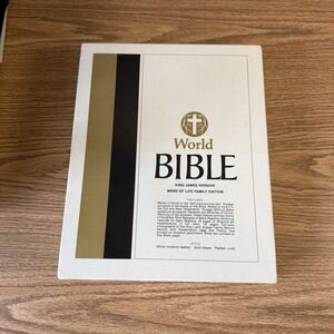 World Bible King James Version, Red‎ letter , center column reference, white.